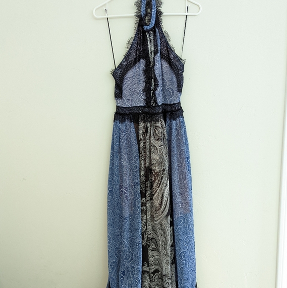 Zara Blue and Black Backless Dress - Picture 9 of 15